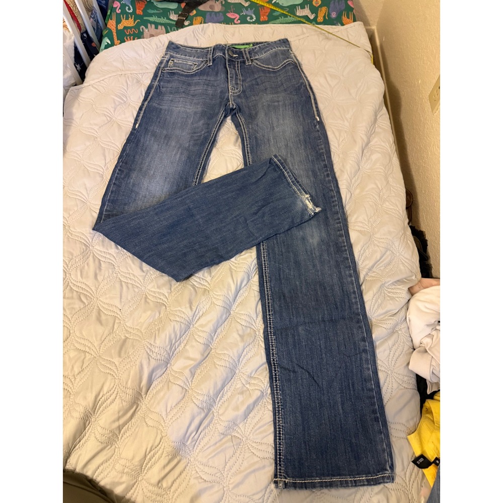 Rock and Roll Cowboy Pistol Regular Fit Straight Bootcut Jeans Blue 29x38